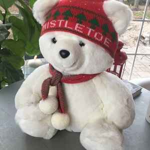 1980s Vintage Christmas Santa Bear Marshall Fields